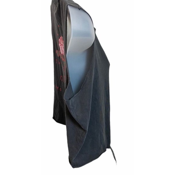 Women’s RVCA sleeveless Everose  Black Tank Top with tie front size small NWOT - Picture 6 of 6